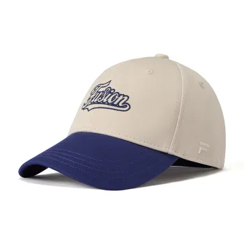 FILA FUSION Cotton Baseball Caps Unisex Light Heather Khaki/Hannibal Blue