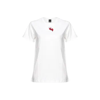PINKO Heart Embellished Crewneck T Shirt