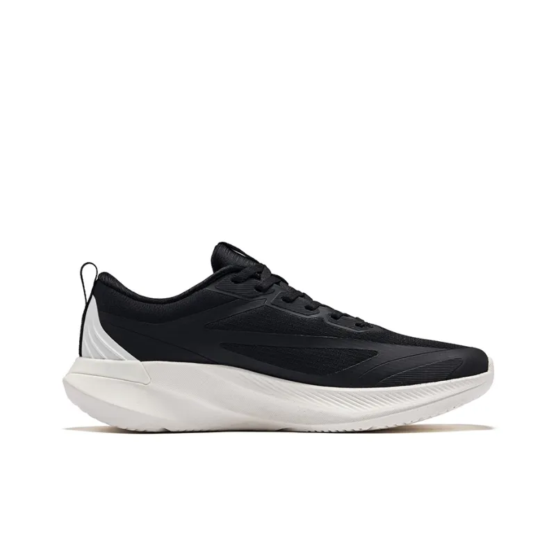 Erke Shock Absorbers Rebound Low Top City Commute Running Shoes Men's Jet Black Microcrystal White-1