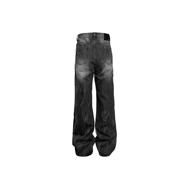 PAINT STAIN Jeans Men Black [high Quality]-1