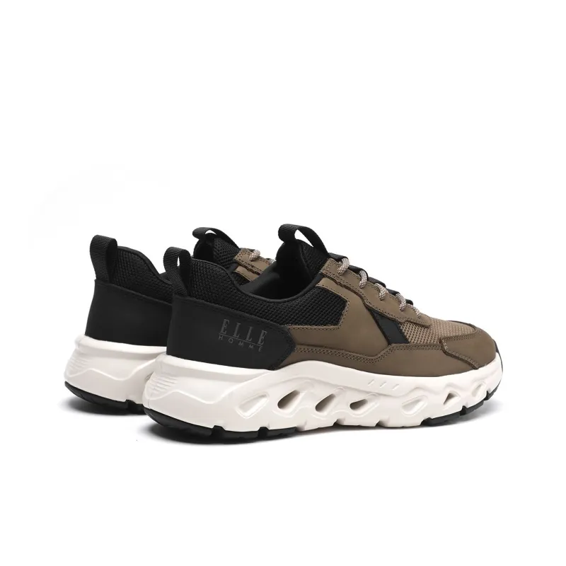 ELLE HOMME Low Top Casual Shoes Men's Khaki-3