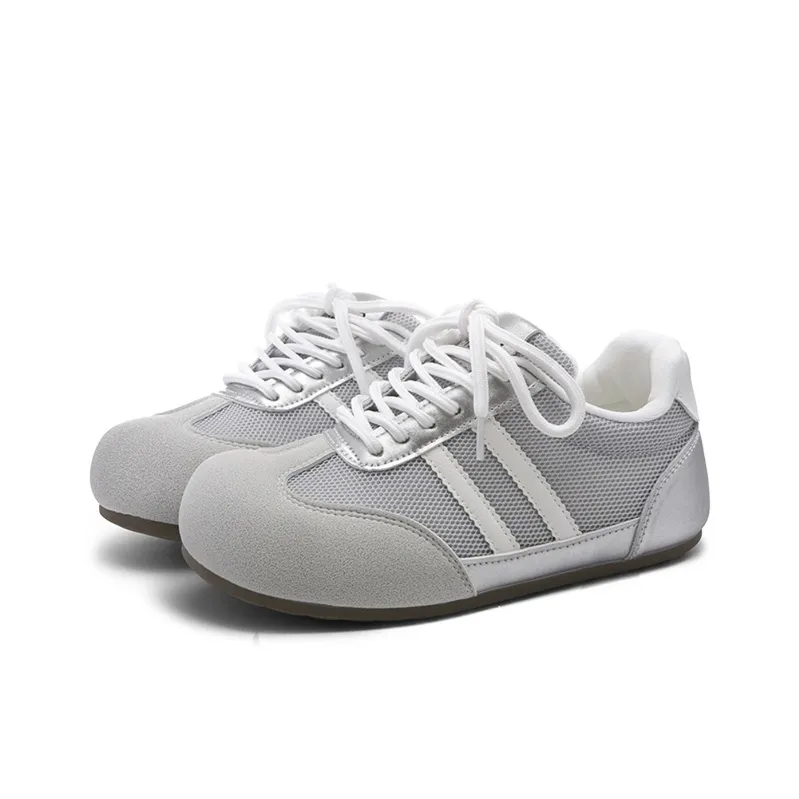Ordifen Low Top Skateboard Shoes Women's Gray Silver-1