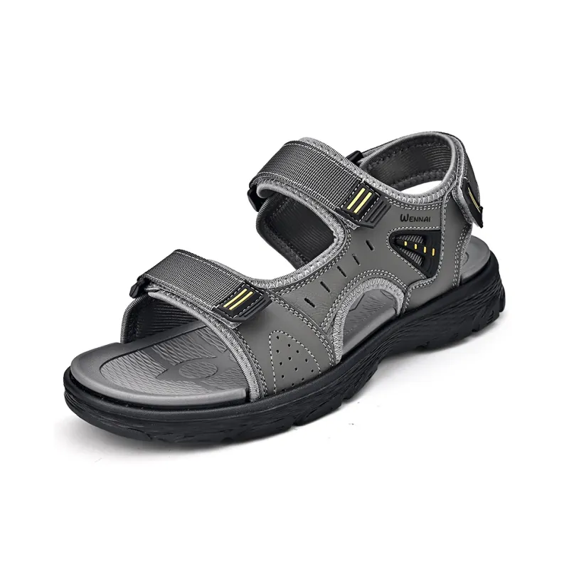 Wen Nai One Strap Sandals Men's Gray-1
