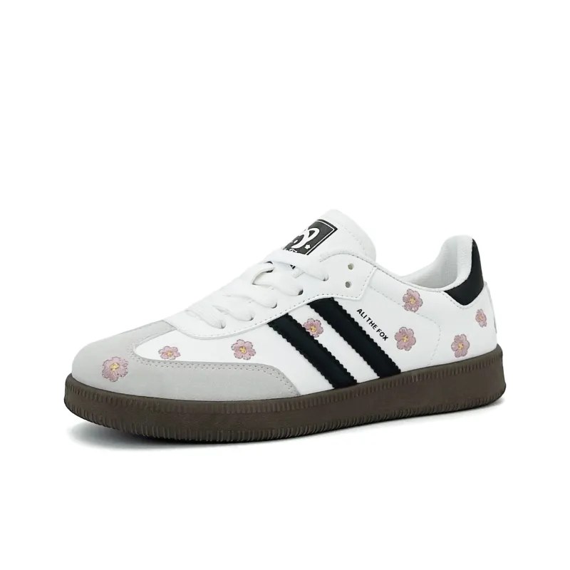 ALI THE FOX Low Top Skateboard Shoes Women's White-2