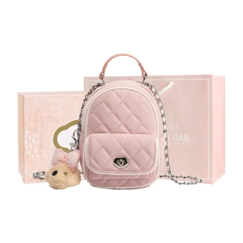 MISS GAIL Synthetic Leather Carry Backpack Women's Pink