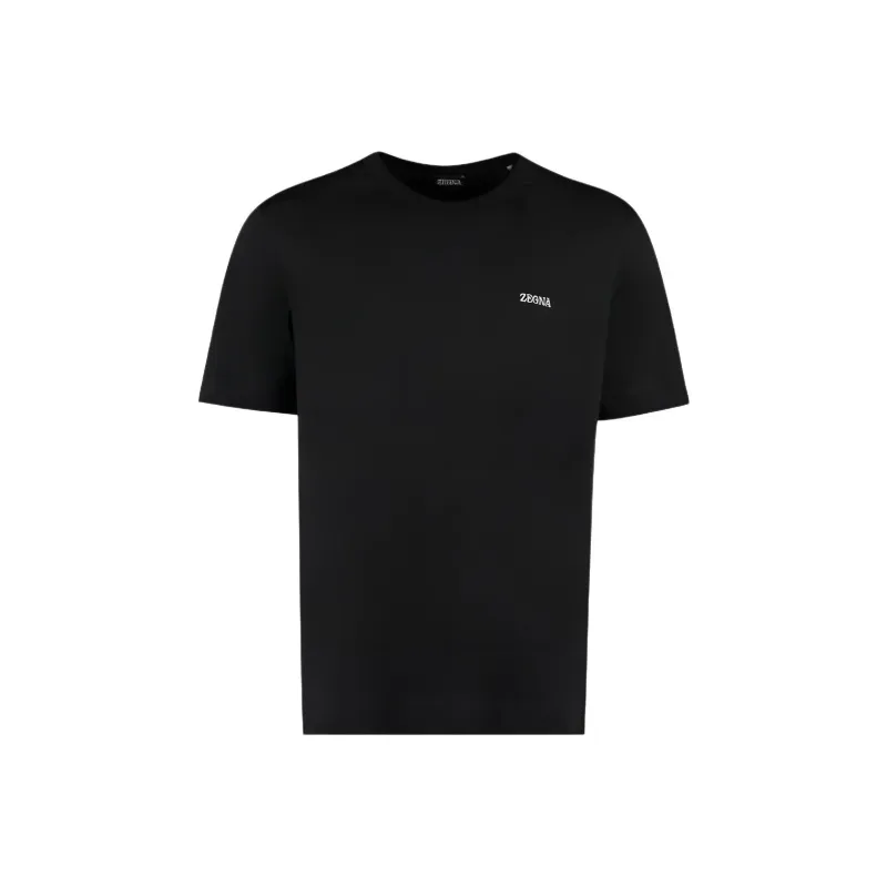Zzegna Logo Embroidered Crewneck T Shirt-0