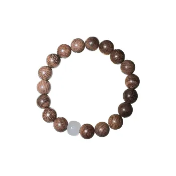 QIONGRUIGE QR Golden Sandalwood Bracelets Unisex