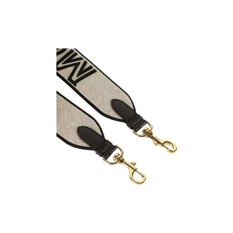 MCM Aren Fabric Bag Strap Women's Black-1