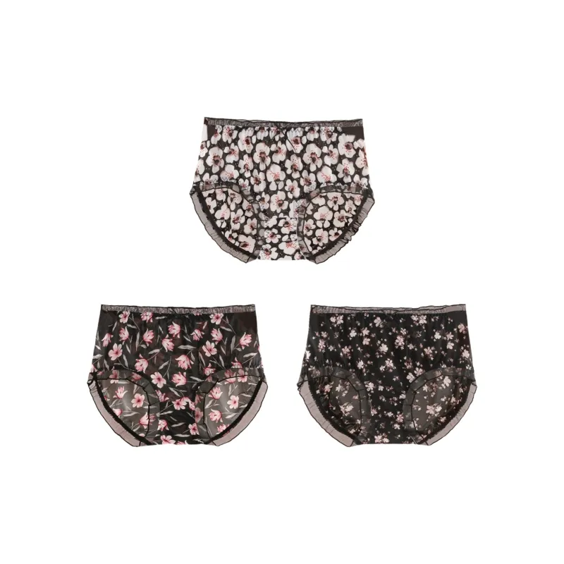Flowers In Water Underpants Women's 3 Pack-0