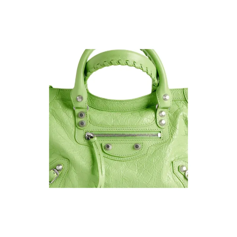 Balenciaga Le City Arena Lambskin Shoulder Bag, Crossbody Bag, Handbag Trumpets Women's Green-1