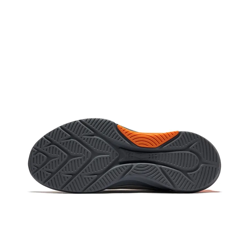 Erke Shock Absorbers Rebound Low Top City Commute Running Shoes Men's Pumice Gray Citrus Honey Brown-4