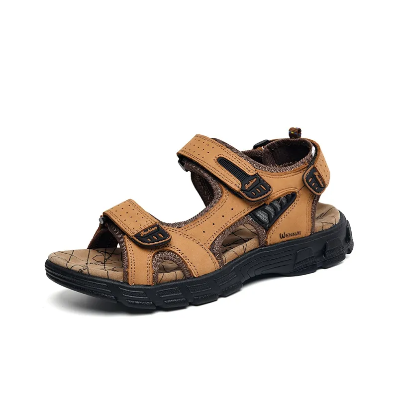 Wen Nai Beach Sandals Men's Light Brown-1