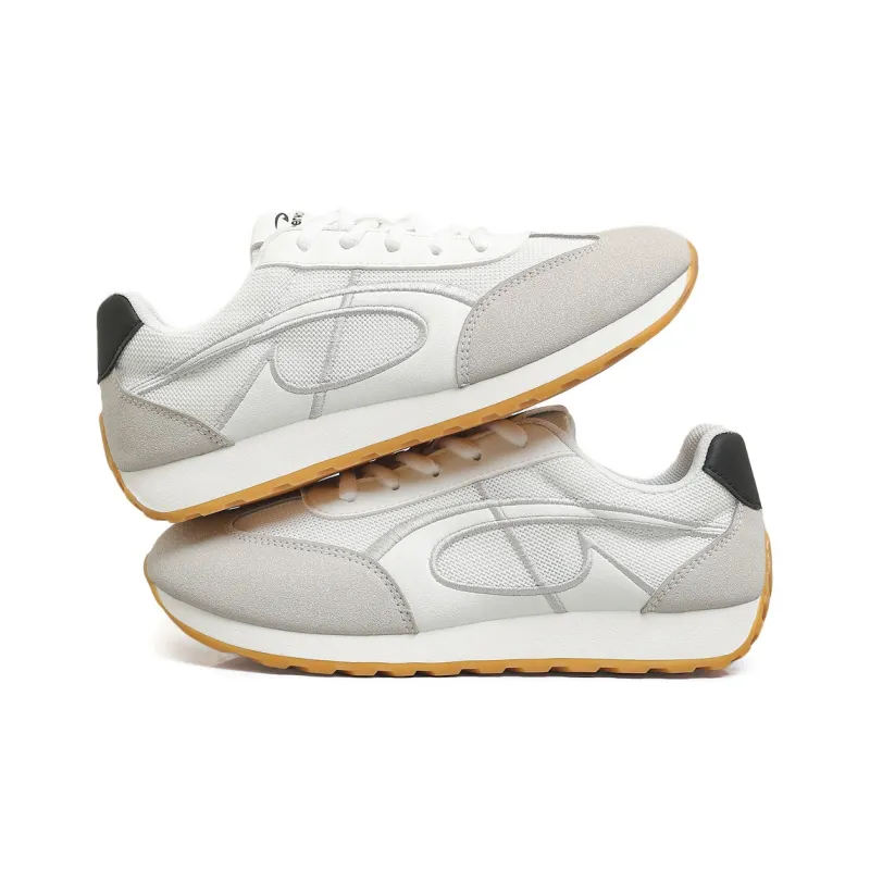DEERWAY Abrasion Resistant Breathable Low Top Casual Shoes Women's White Gray-2