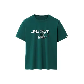 ARTSDON T Shirts Men Mint Green Pattern