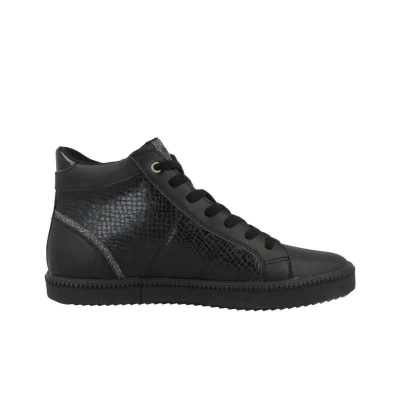 GEOX Blomiee High Top Casual Shoes Women's Black-1