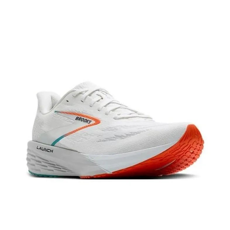 Brooks Launch 11 Shock Absorbers With Slip Resistant Features Low Top Casual Running Shoes Unisex White-2