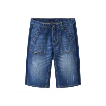 ARTSDON Denim Shorts Men Denim Blue Gradient