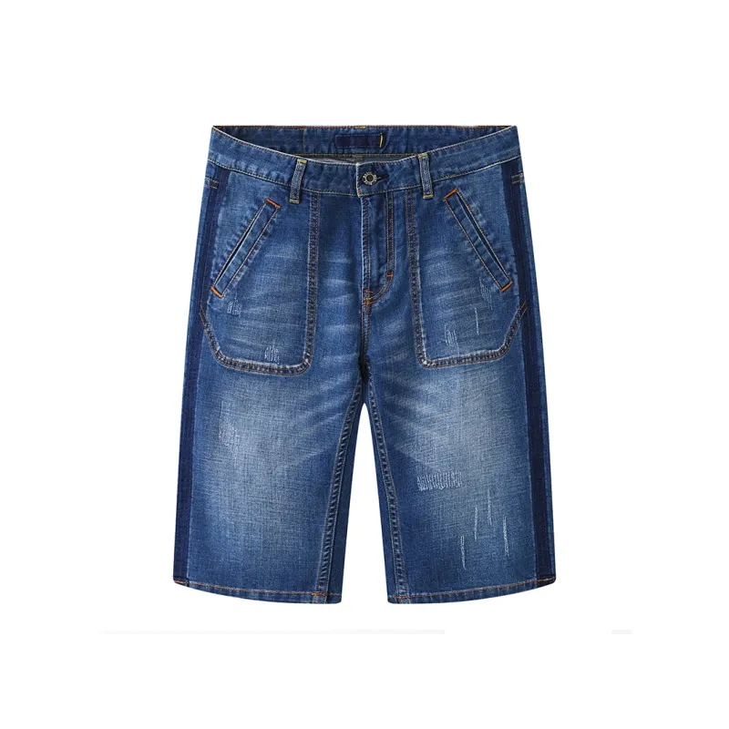 ARTSDON Denim Shorts Men Denim Blue Gradient-0