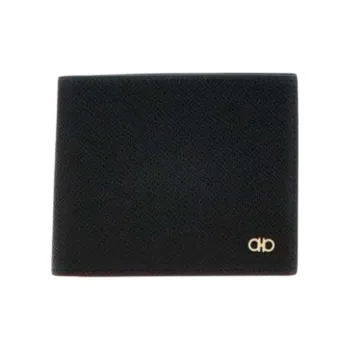 FERRAGAMO GANCINI Calfskin Clothing Sets Card Holder, Wallet Men's Black