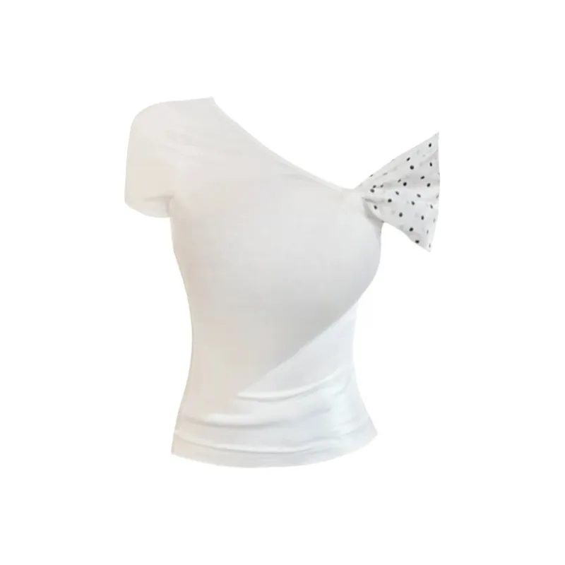 UYH T Shirts Women's White Off Shoulder T Shirt-1