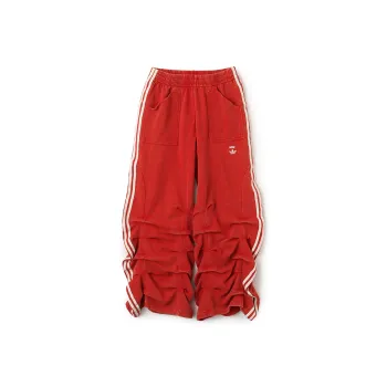 Adidas Originals x Avavav RUCHED Casual Pants Unisex Orange Red