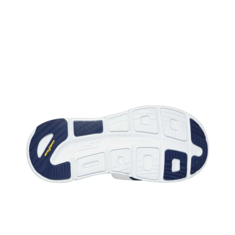 Skechers Max Cushioning Premier 2.0 Rubber Sole Slip Resistant Slide Slippers Men's White Blue-4