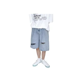 CORNILOT Denim Shorts Unisex Light Blue