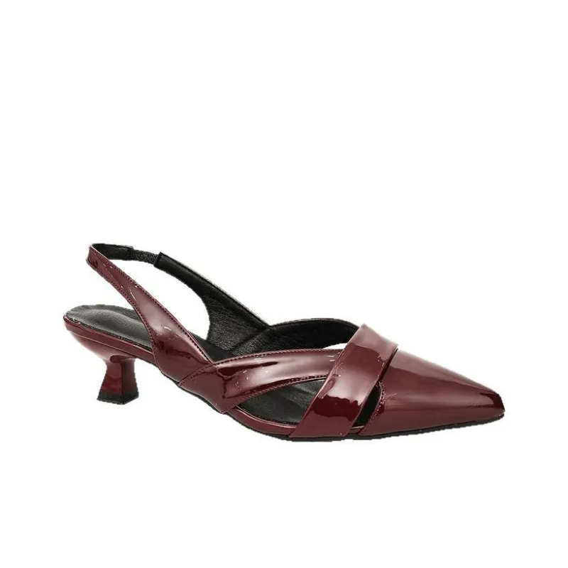 TADSW Slim Heel High Heels Women's Burgundy-1