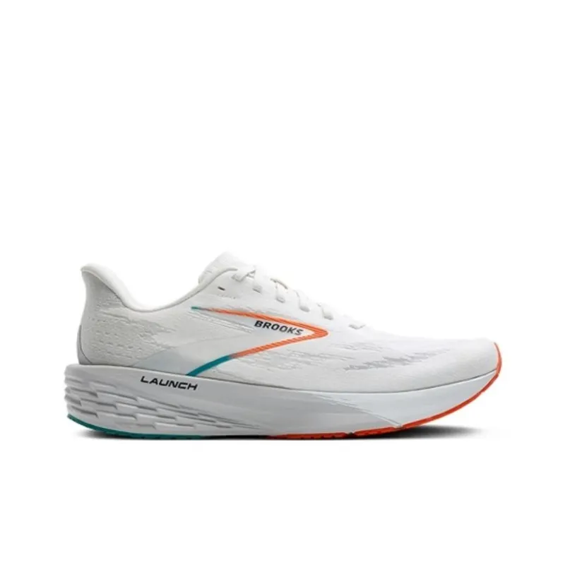 Brooks Launch 11 Shock Absorbers With Slip Resistant Features Low Top Casual Running Shoes Unisex White-1