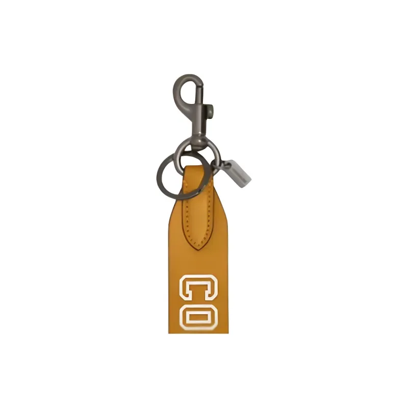 COACH Refined Calfskin Keychain Bag Charm Bag Accessory Men's Colchicum-2