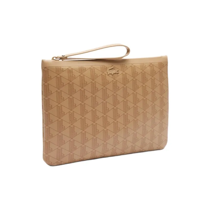 LACOSTE Cotton Clutch Women's Light Brown-2