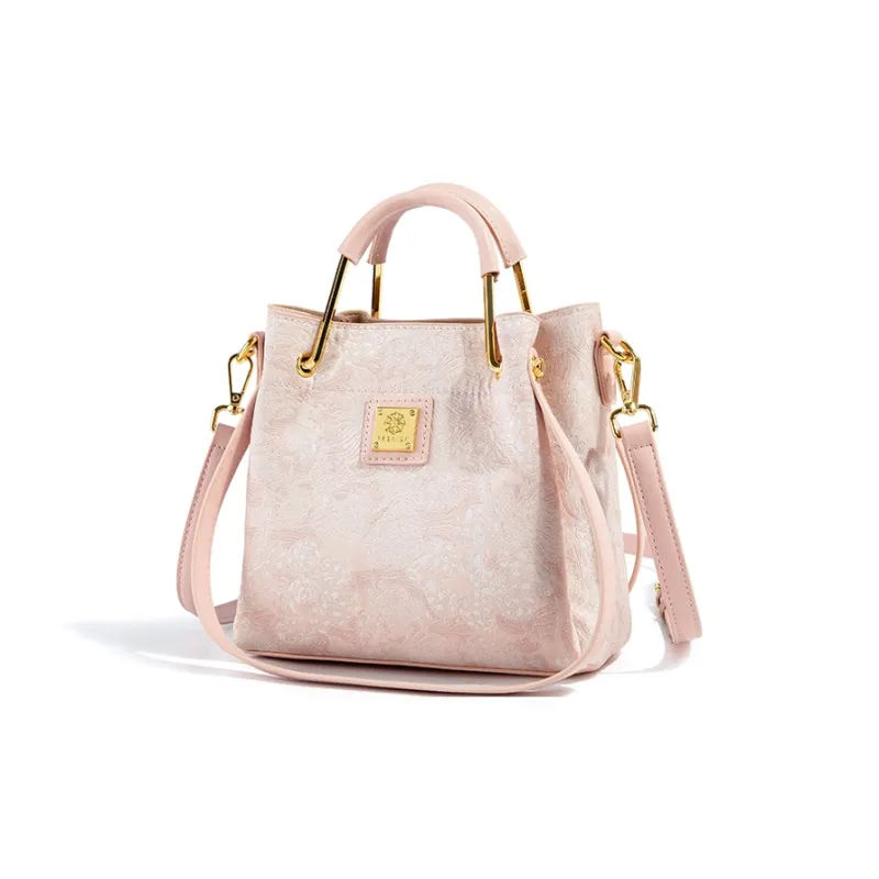 TAMATHA Polyurethane Synthetic Leather Handbag Women's Embroidery Powder-2