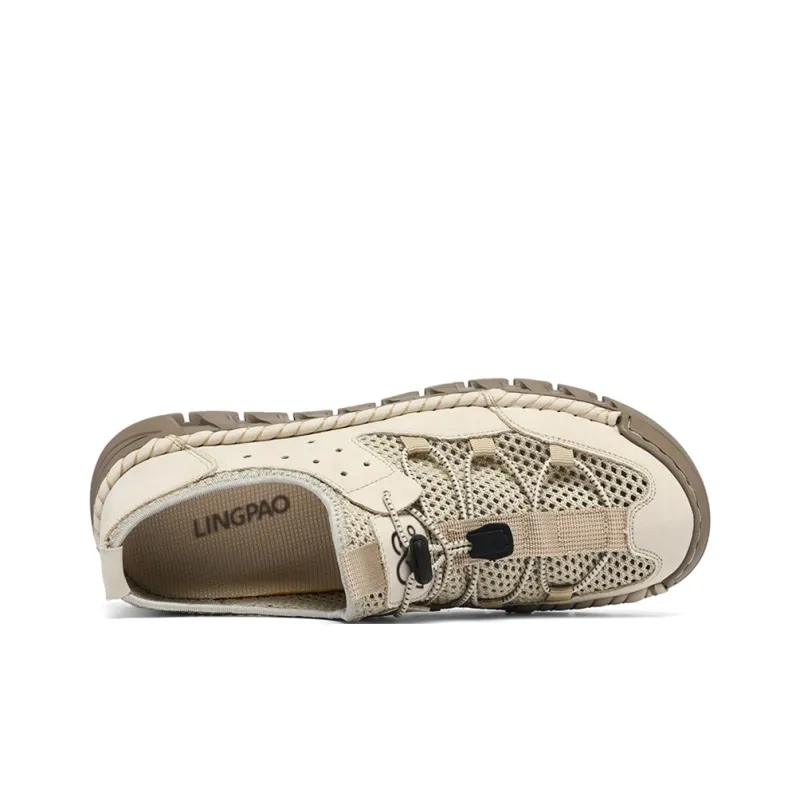 LINGPAO Abrasion Resistant Breathable Slip Resistant Low Top Casual Shoes Men's-1