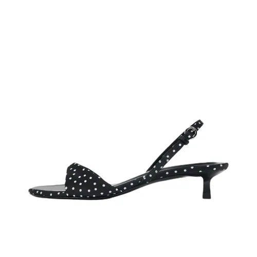 ZARA One Strap Sandals 4cm Women's Black