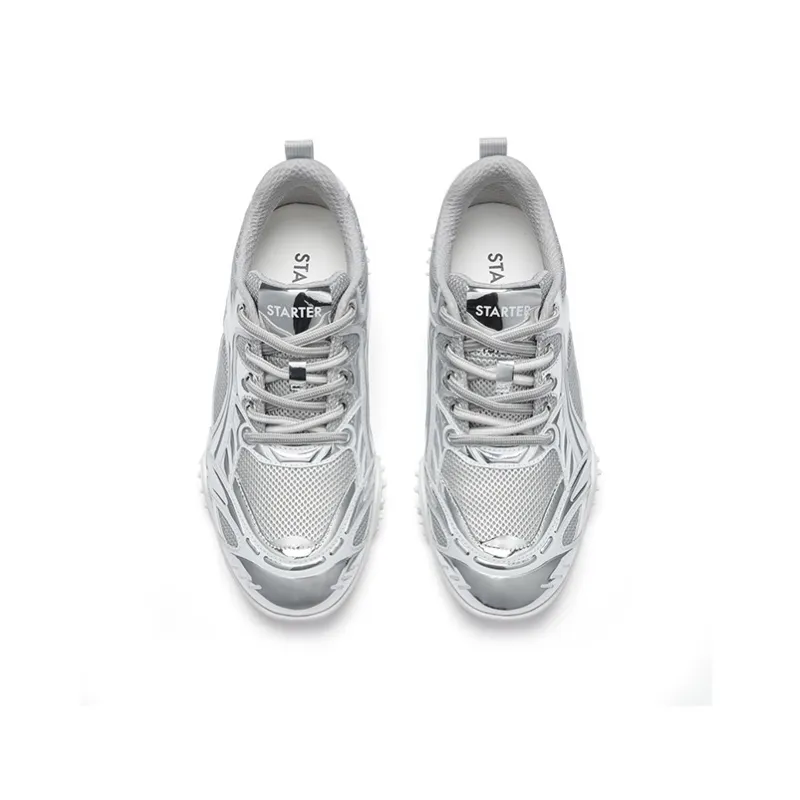 STARTER Slip Resistant Cushioning, Lightweight, And Breathable Low Top Skateboard Shoes Women's Bright Silver-2