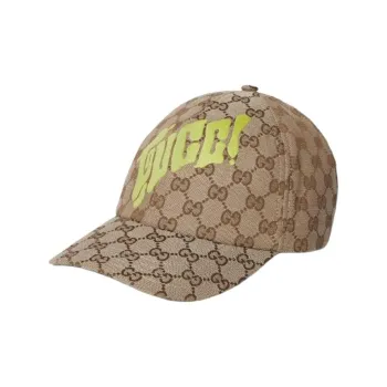 GUCCI Canvas Baseball Caps Men's Brown
