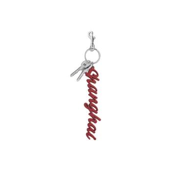 Balenciaga Silicone Patchwork With Stainless Steel Bag Charm Bag Merch Unisex Cherry Red