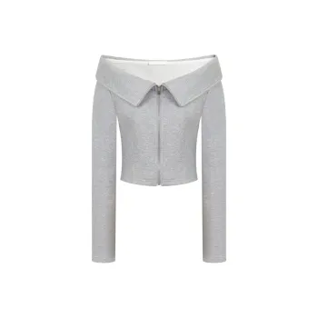 Three Quarters Sweatshirt Women's Gray