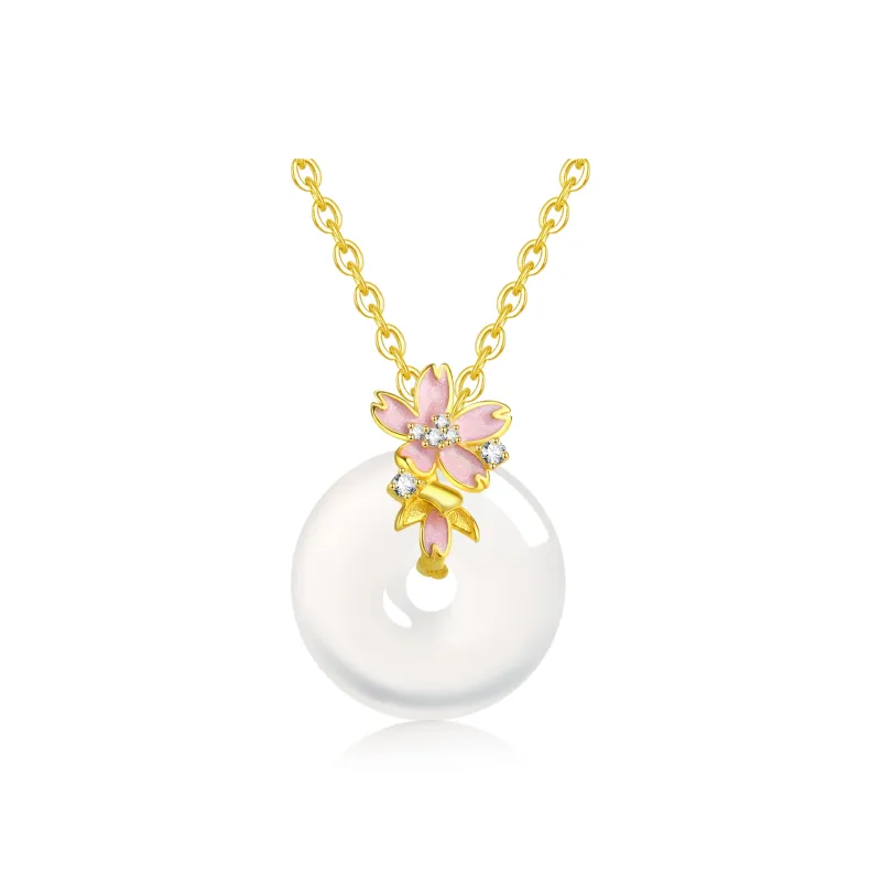 Lao Feng Xiang Chalcedony Necklaces Women's-0
