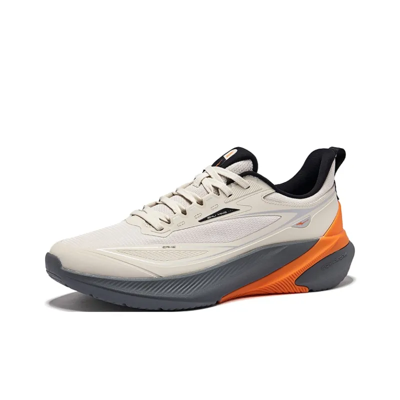 Erke Shock Absorbers Rebound Low Top City Commute Running Shoes Men's Pumice Gray Citrus Honey Brown-2