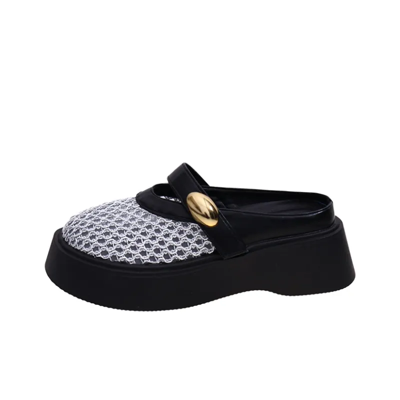 NUNZ Rubber Sole Odor Resistant Closed Toe Slippers Women's-6