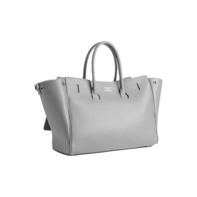 Balenciaga Cow Leather One Shoulder Handbag Trumpets Women's Cloud Gray-3