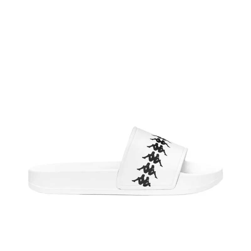 Kappa PVC Polyvinyl Chloride Slip Resistant Slide Slippers Unisex White-1