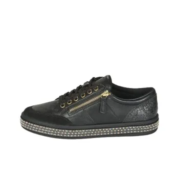 GEOX DLEELU Low Top Skateboard Shoes Women's Black