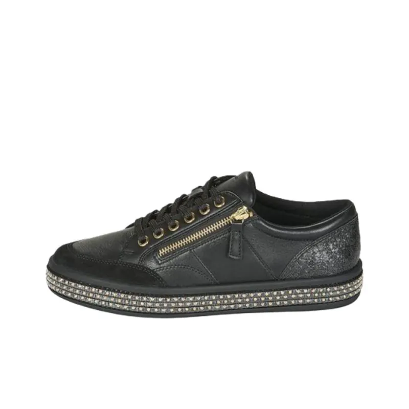 GEOX DLEELU Low Top Skateboard Shoes Women's Black-0