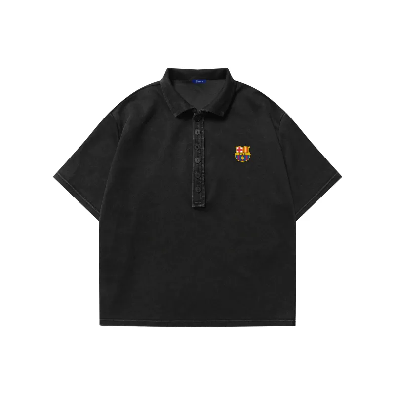 FCB ARCELONA Polo Shirt Unisex Black-0