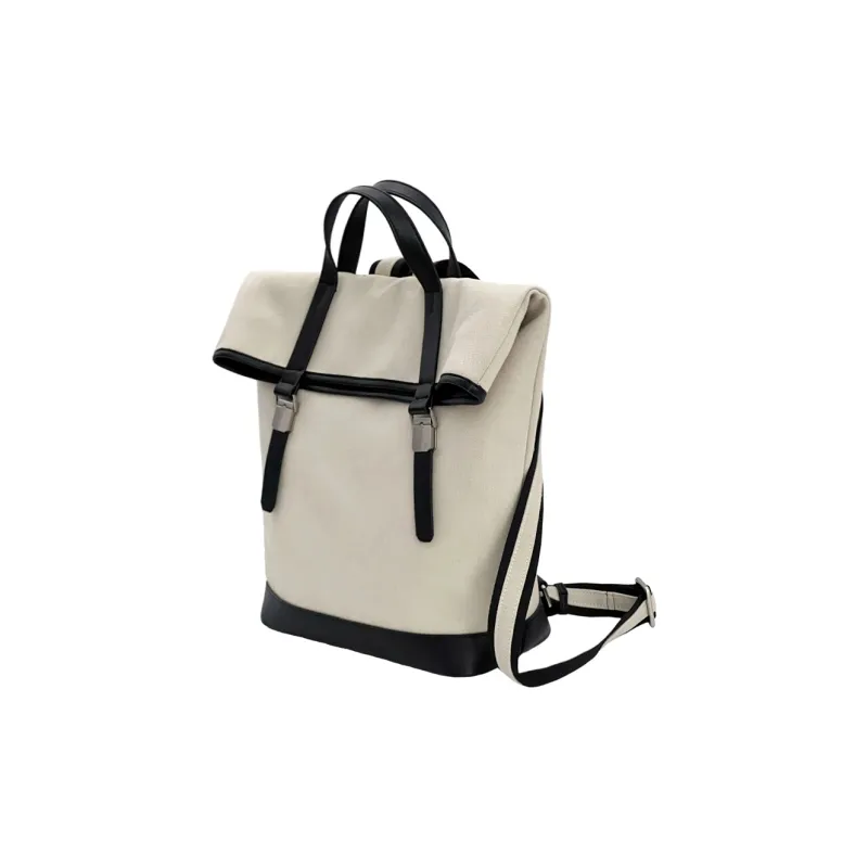 JPJ Cotton Linen Blend Backpack Tubas Unisex Ecru-1
