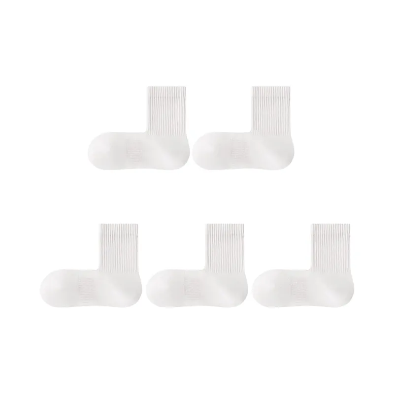 H YXIANG Mid Calf Socks Women's 5 Pack-0