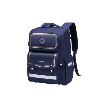 V.NINE Fabric, Synthetic Leather Student Bag Tubas Royal Blue/Taro Purple