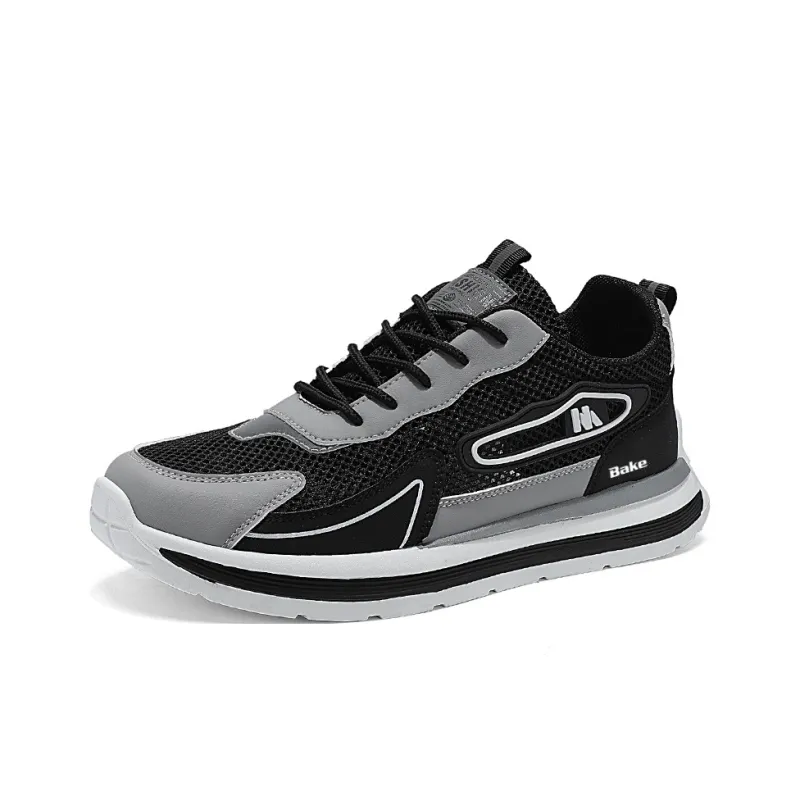 BAKE Slip Resistant, Abrasion Resistant, Breathable Low Top Chunky Sneakers Men's-5